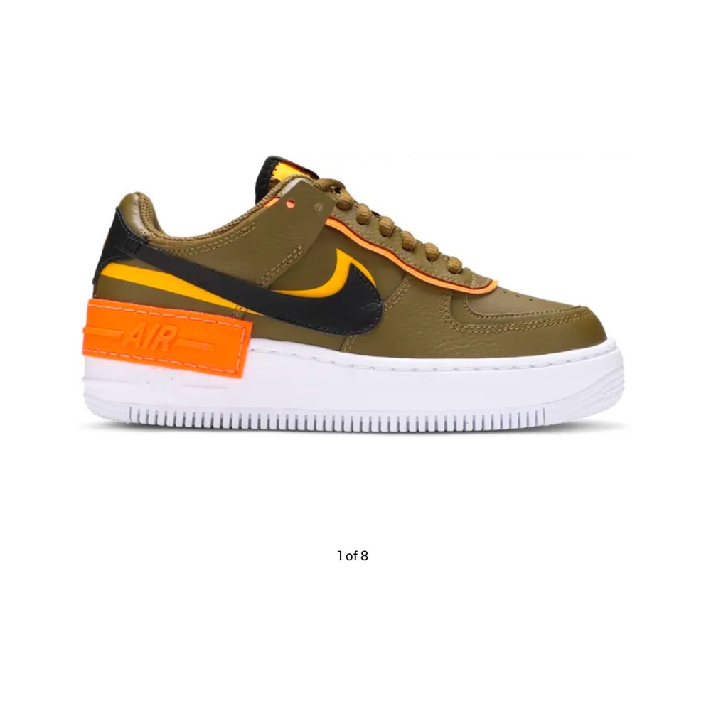 Nike Air Force 1 Low Olive Orange Sneakers